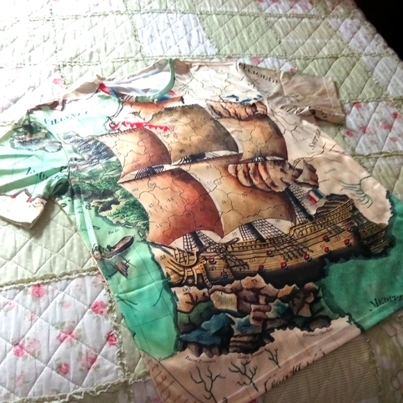 Men's 2XL Vintage Ship Shirt - Picture 4 of 6
